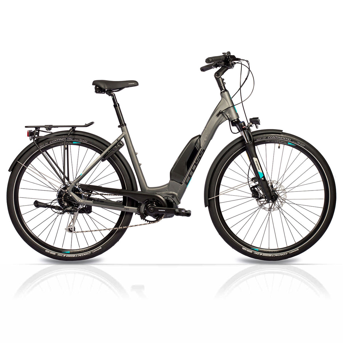 28" BICICLETA ELÉCTRICA DE TREKKING LS WAVE X-TRON SR1 SHIMANO STEPS E-6100 504WH 9 VELOCIDADES SHIMANO ALIVIO