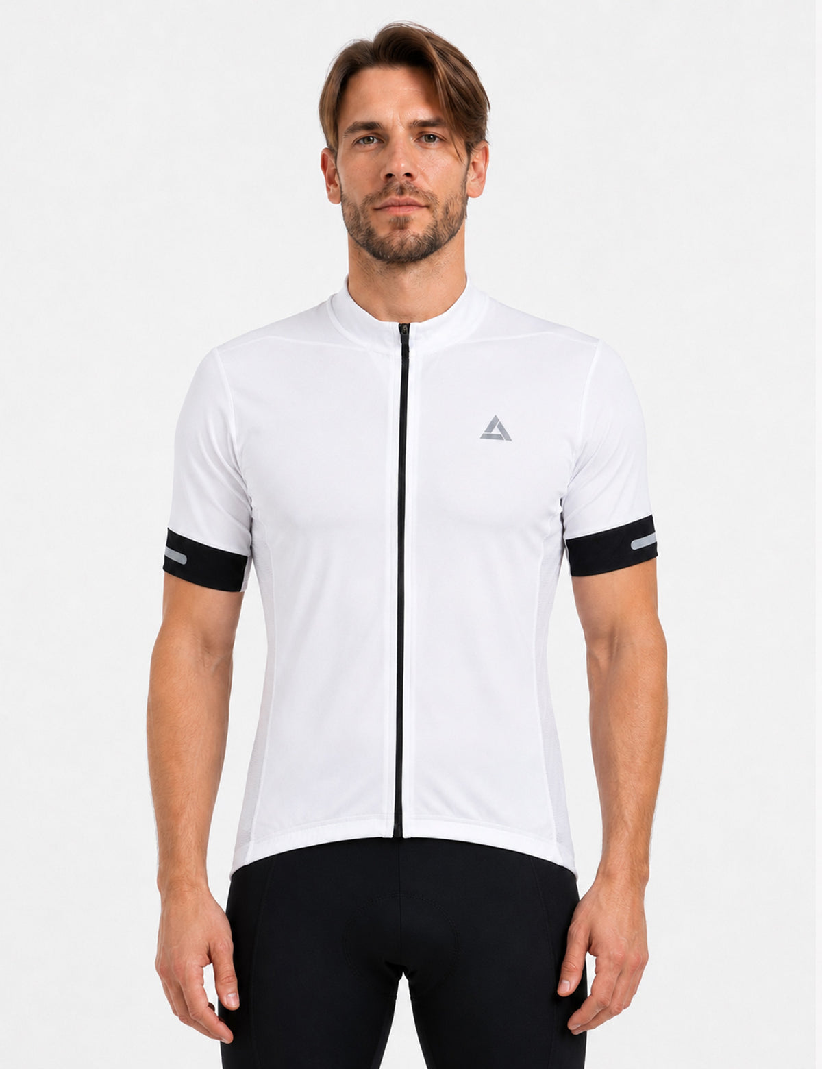 Herren Fahrradtrikot Kurzarm Radtrikot Pro Team Line II Weiß