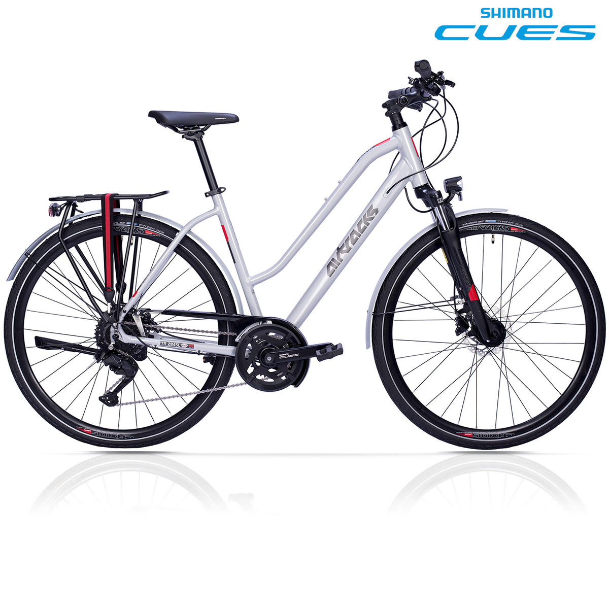28" Damen Trekking Fahrrad TR.2845L Trekkingrad 2 x 9 GANG SHIMANO CUES RD-U3020-9 SHADOW