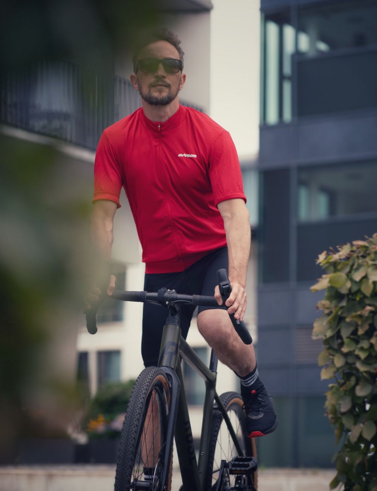 Herren Fahrradtrikot Kurzarm Radtrikot Air Tech II Rot
