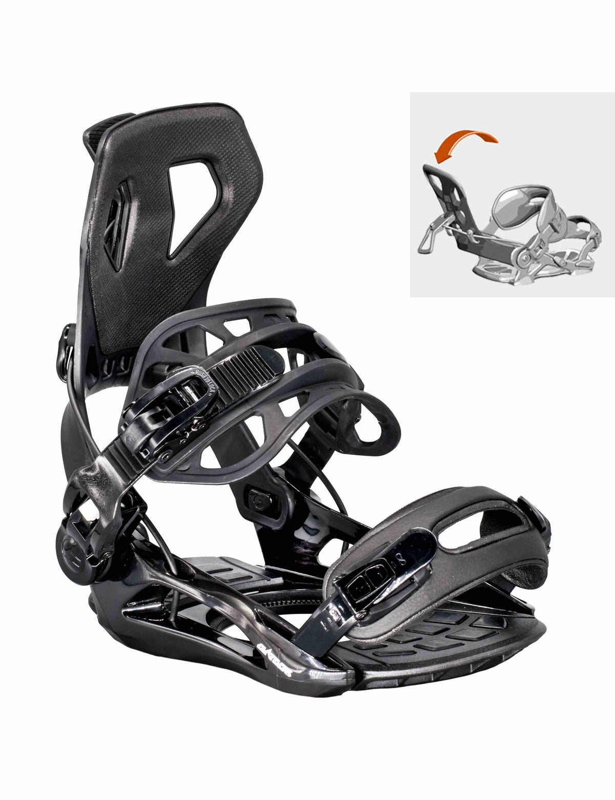 Snowboard Bindung Master Pro MULTIENTRY FASTEC System Setprodukt
