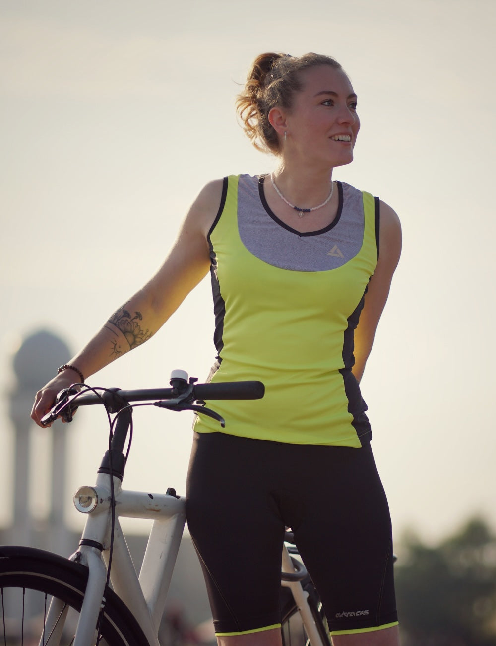 Damen Radtrikot Set Fahrradtrikot Ärmellos + Fahrradhose Kurz Comfort Line