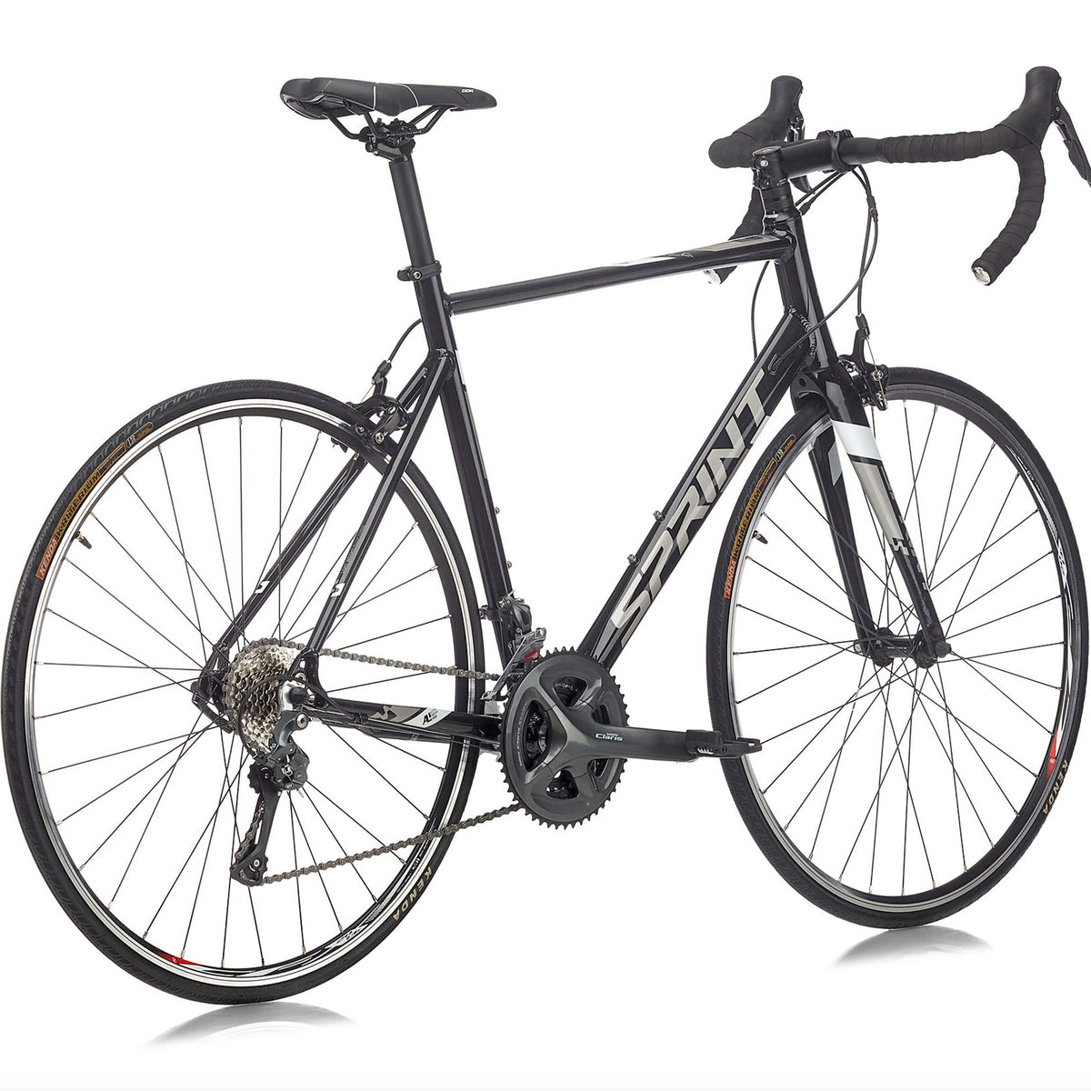 28" Herren Rennrad SPRINT MONZA RACE Fahrrad CARBON GABEL 2 x 8 Gang SHIMANO CLARIS RD-R2000 Black / White