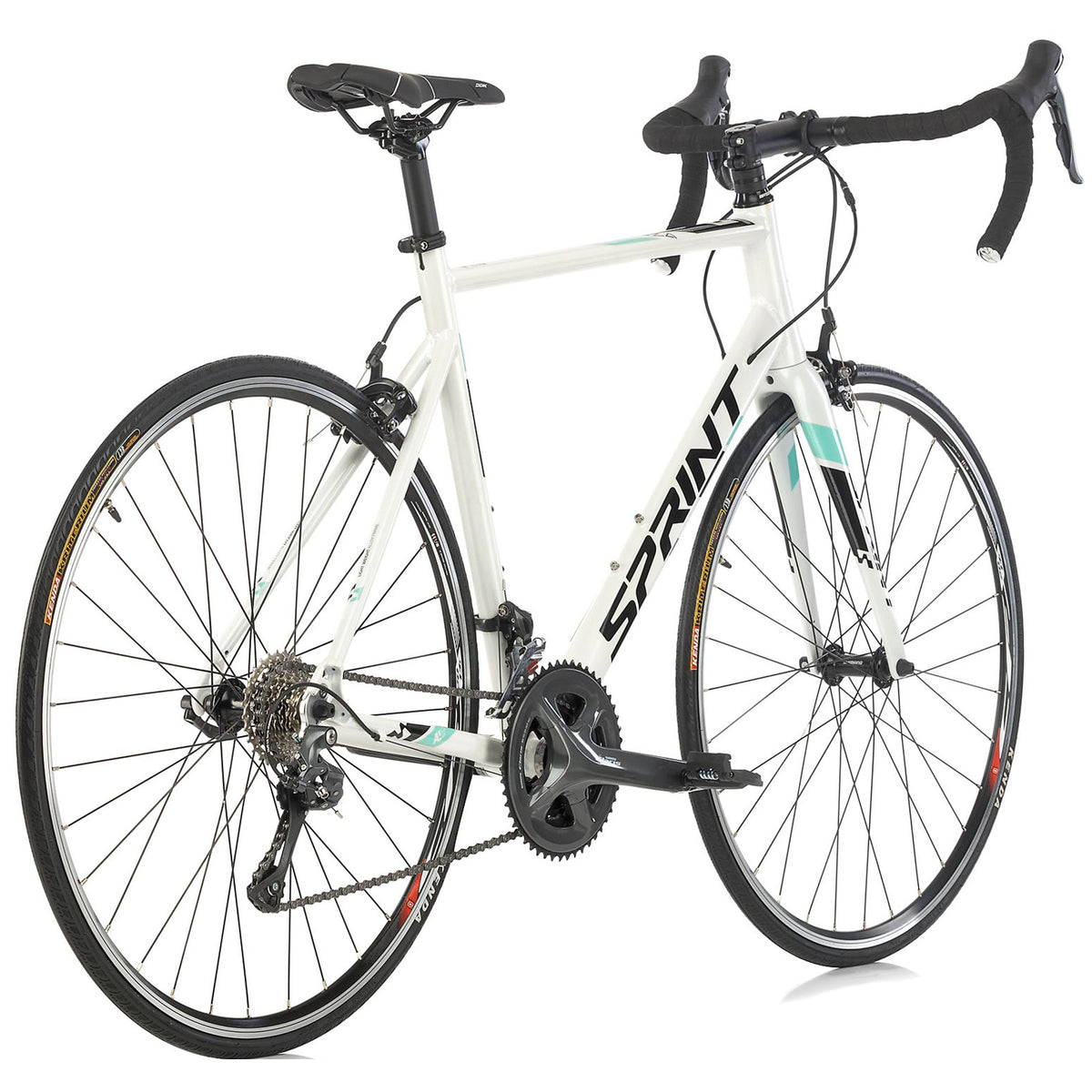 28" Herren Rennrad SPRINT MONZA RACE Fahrrad CARBON GABEL 2 x 8 Gang SHIMANO CLARIS RD-R2000 White / Green