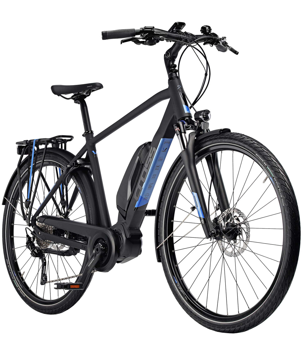 28" HOMME VÉLO ÉLECTRIQUE TREKKING V-TRON SHIMANO STEPS E-6100 504WH 10 VITESSES DEORE RD-T6000 SGS