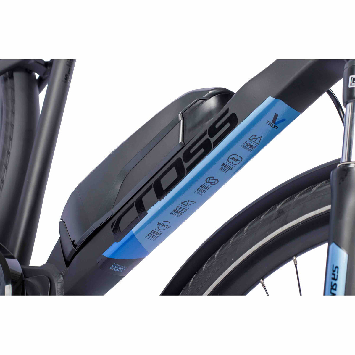 Bicicleta E-Bike de trekking para hombres de 28" V-TRON SHIMANO STEPS E-5000 418 Wh 9 x VELOCIDAD SHIMANO RD-T3000 - B-WARE