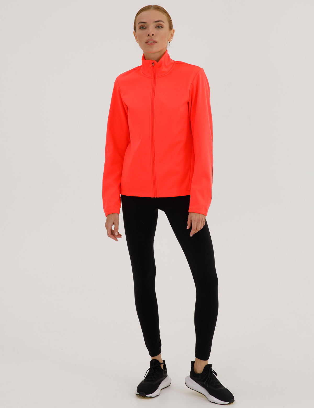 Damen Winter Fahrradjacke-Laufjacke Softshell Thermojacke Aktive Comfort Line Rot Neon