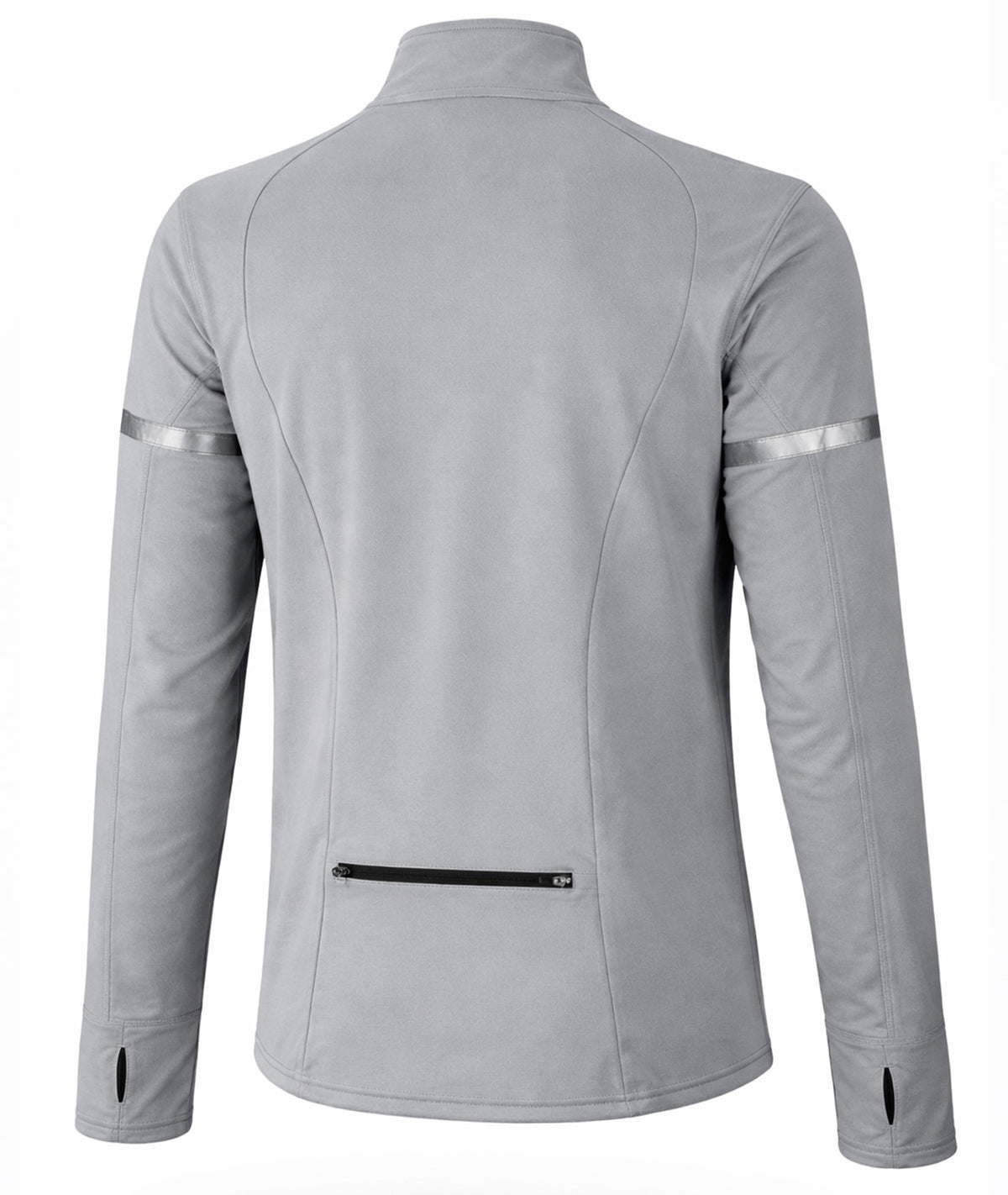 Herren Thermo Fahrradtrikot - Laufshirt Langarm Grau