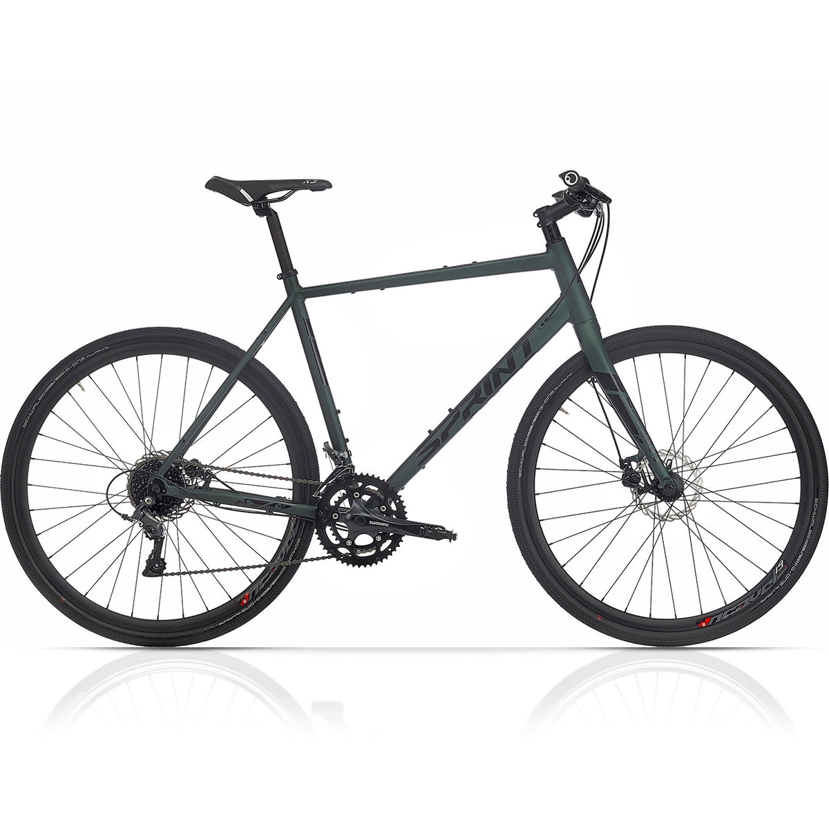28" Herren Gravel Bike WHISPER PLUS Flatbar Fahrrad 2 x 8 Gang Shimano Claris RD-R2000 Turquoise