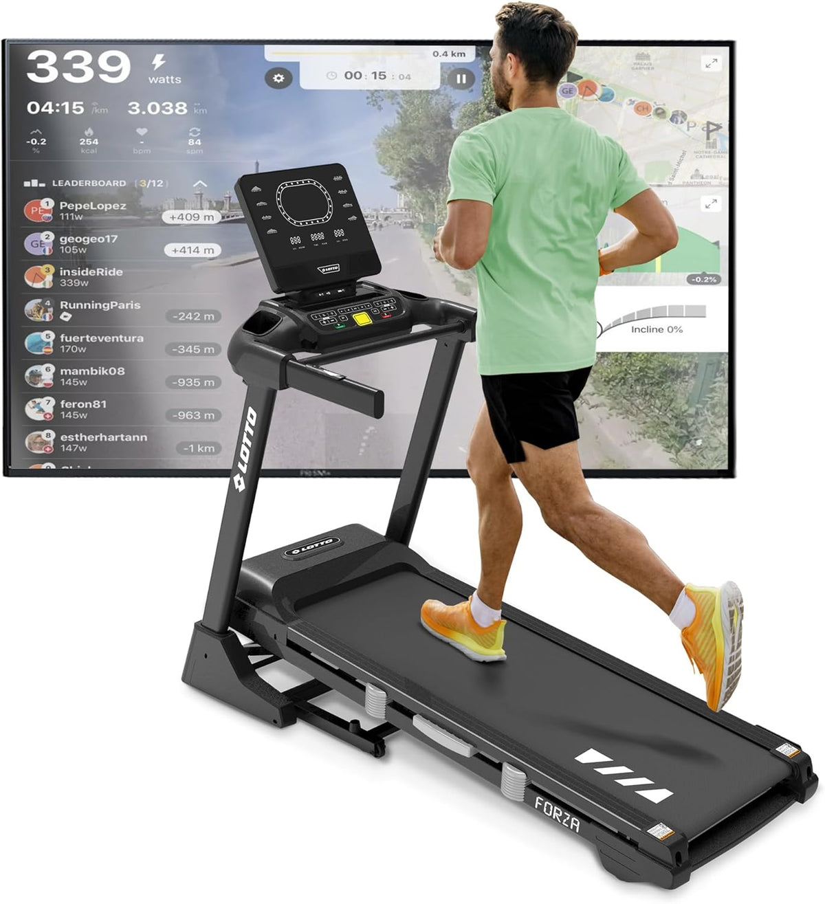 Trepisingmill Lotto Forza pieghevole elettricamente fino a 120 kg Bluetooth 1-18 km/h 140x48 cm