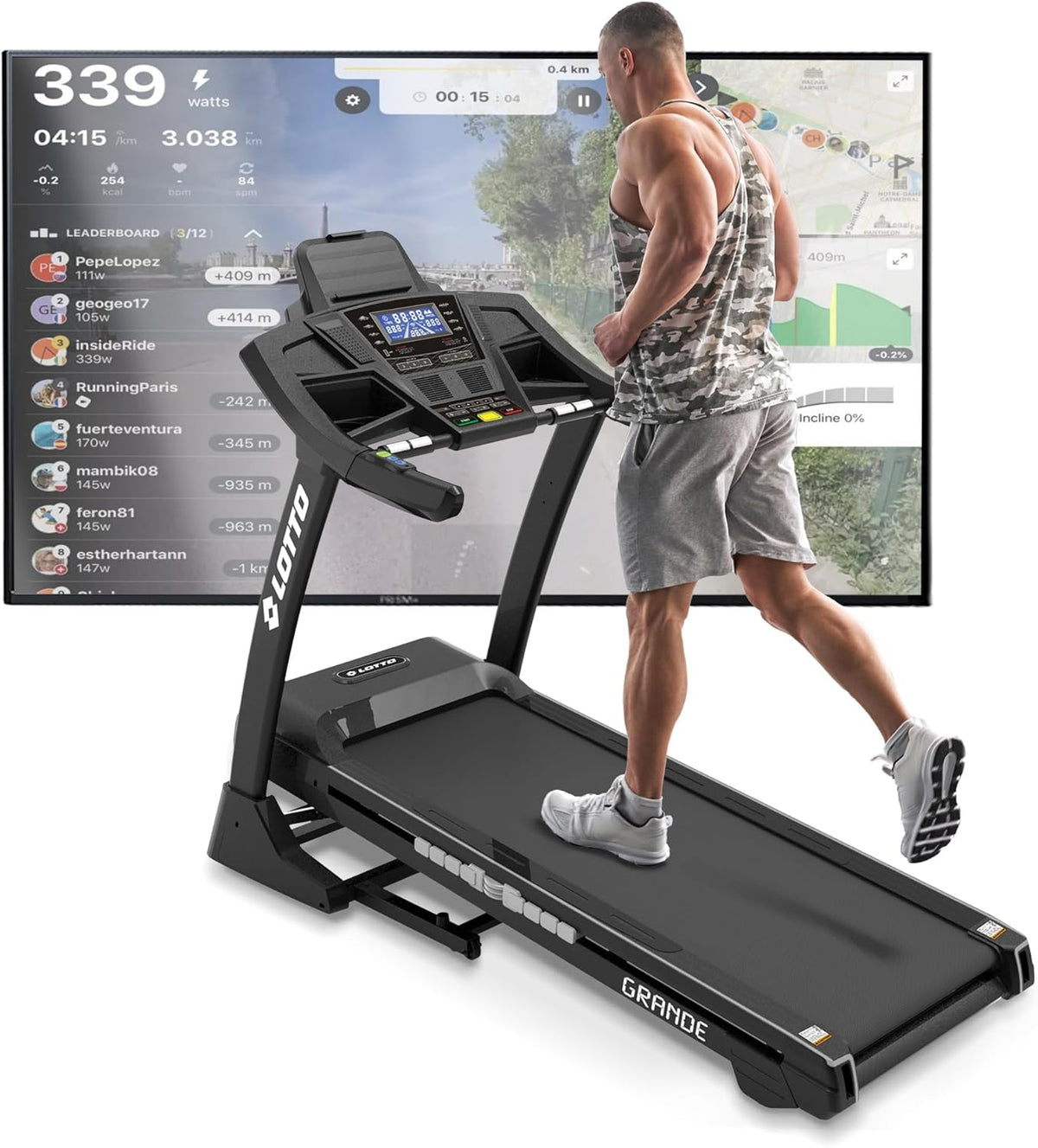 Trepisingmill Lotto Grande pieghevole elettricamente fino a 120 kg Bluetooth 1-20 km/h 150x51 cm