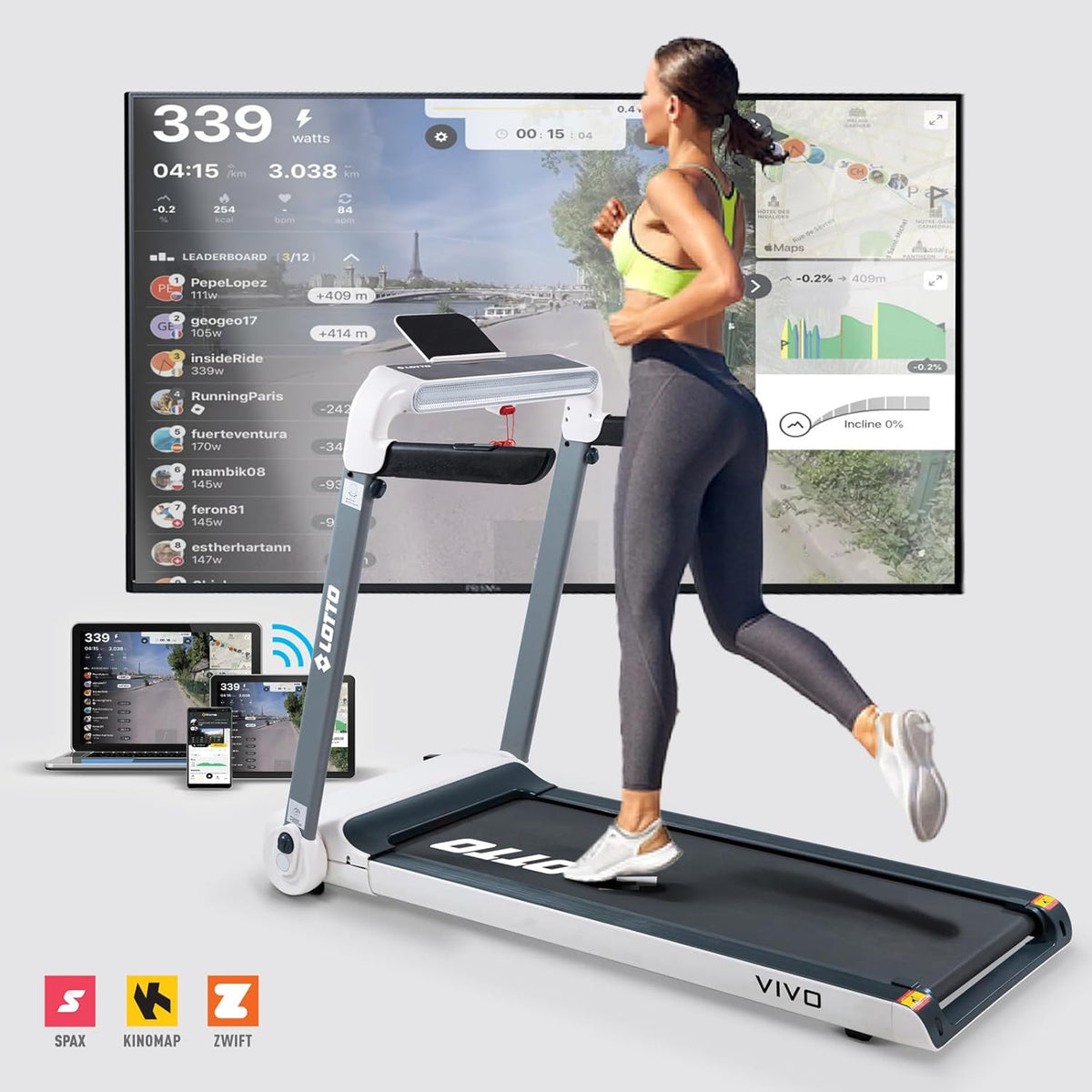 Tapis roulant elettrico del lotto vivo, tendenza automatica bluetooth pieghevole