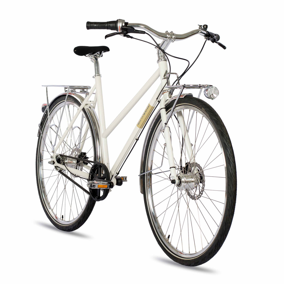 28" Damen Urban Bike City Fahrrad STREET CrMo GATES CARBON DRIVE BELT Shimano 7 x Gang NEXUS Weiß