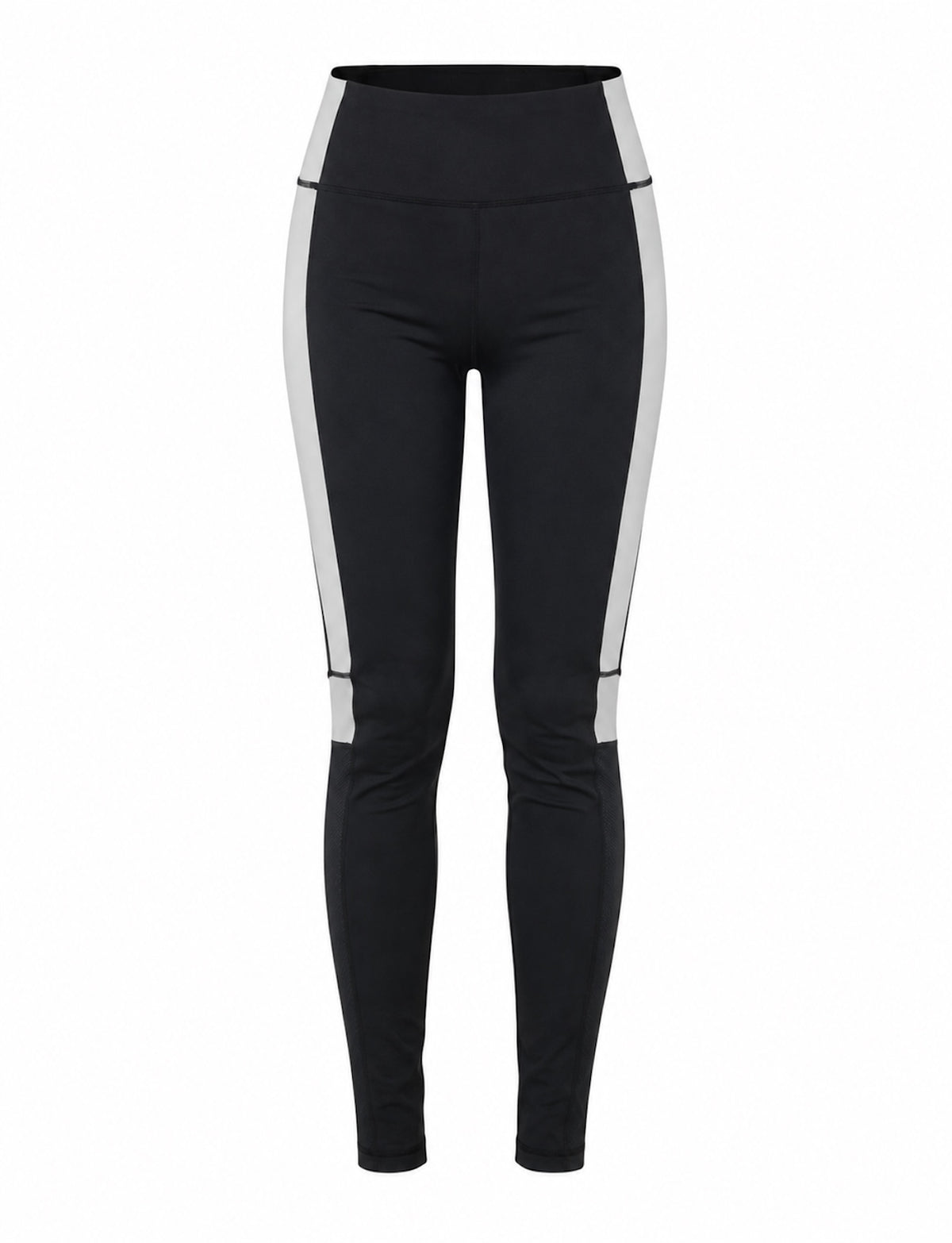 Damen Fitnesshose - Laufhose Lang Schwarz Grau Red Decoct