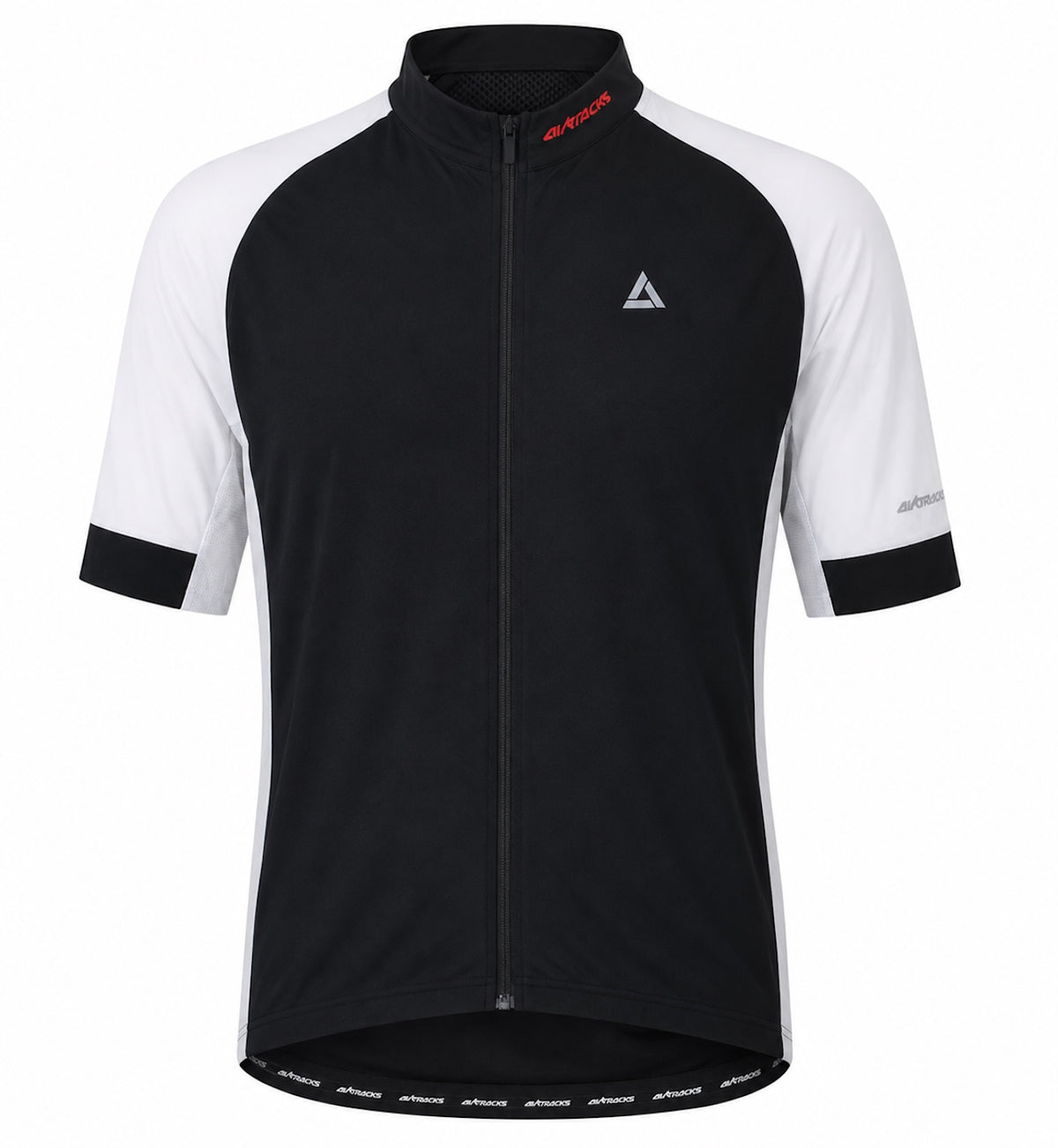 Herren Fahrradtrikot Kurzarm Radtrikot Pro Line Schwarz Weiss