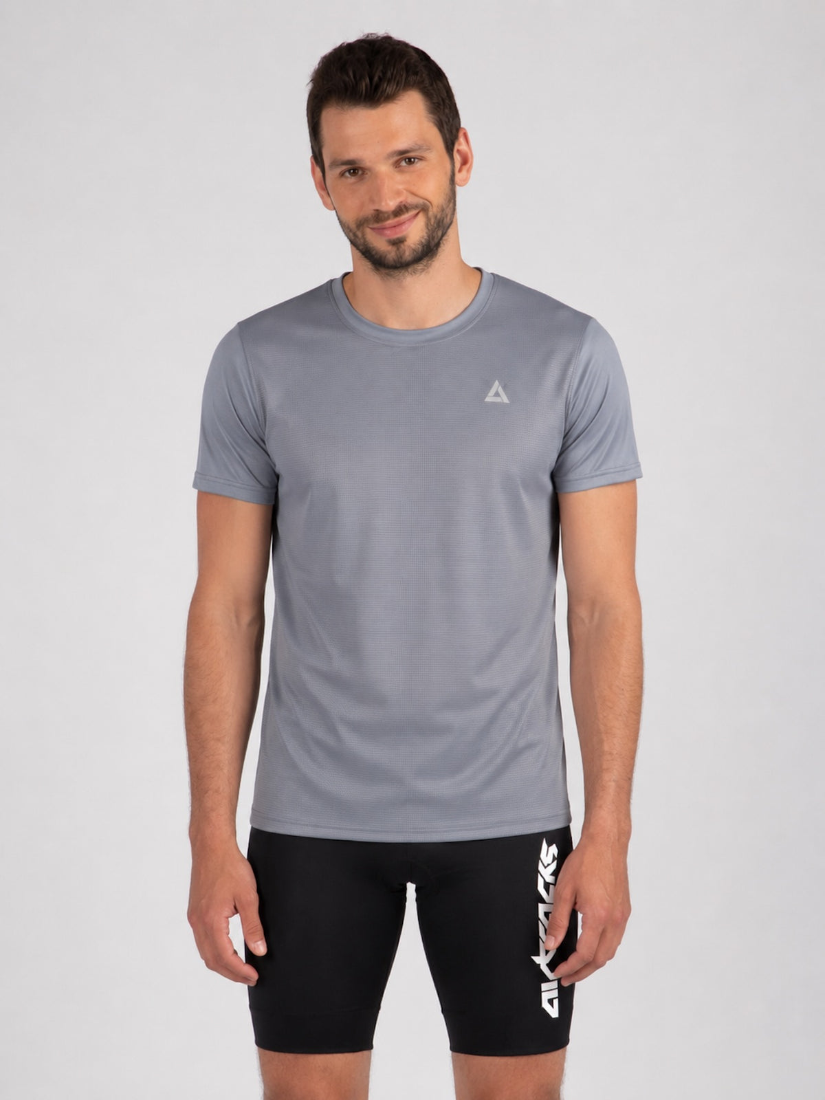 Herren Funktions Laufshirt Kurzarm Comfort Line Grau