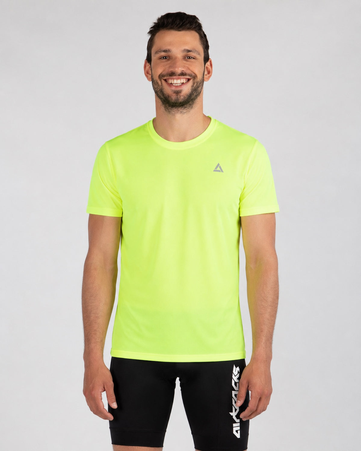 Herren Funktions Laufshirt Kurzarm Comfort Line Neon