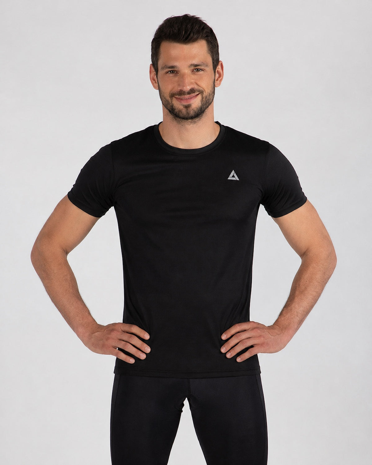 Herren Funktions Laufshirt Kurzarm Comfort Line Schwarz