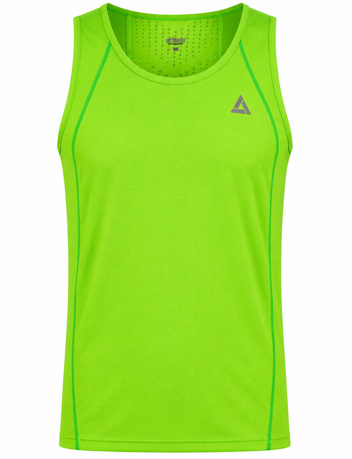 Herren Laufshirt Ärmellos Kurzarm Tank-Top Comfort Line Neon