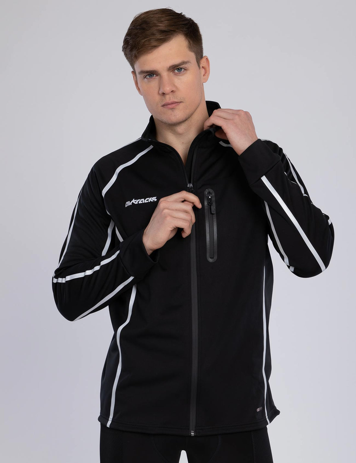 Herren-Winter-Thermo-Fahrradjacke-Laufjacke-Air-Tech-II-Schwarz-2