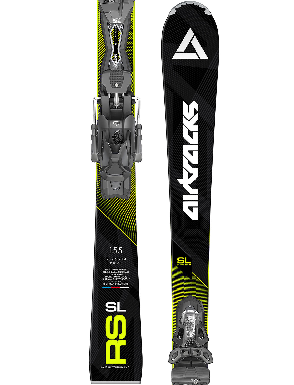 Alpin Ski Master Pro RS SL Race Carver Slalom Ski + Ski Bindung Tyrolia PRW 12 GW + Ski Tasche