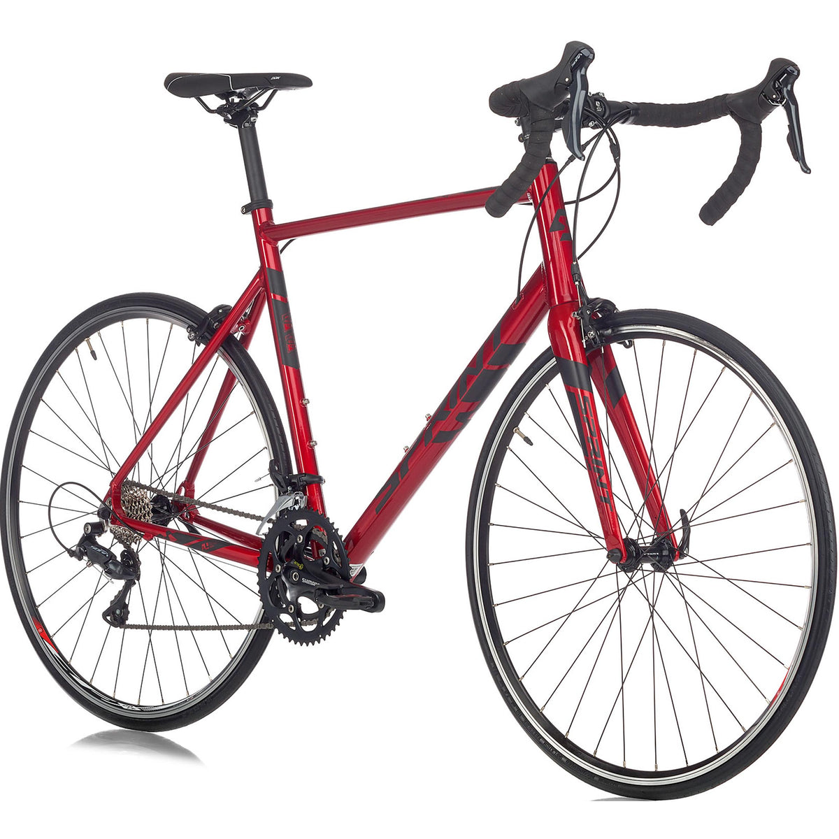 28" Herren Rennrad SPRINT MONZA ELITE Fahrrad CARBON GABEL 2 x 9 Gang SHIMANO SORA RD-R3000 Red / Gloss
