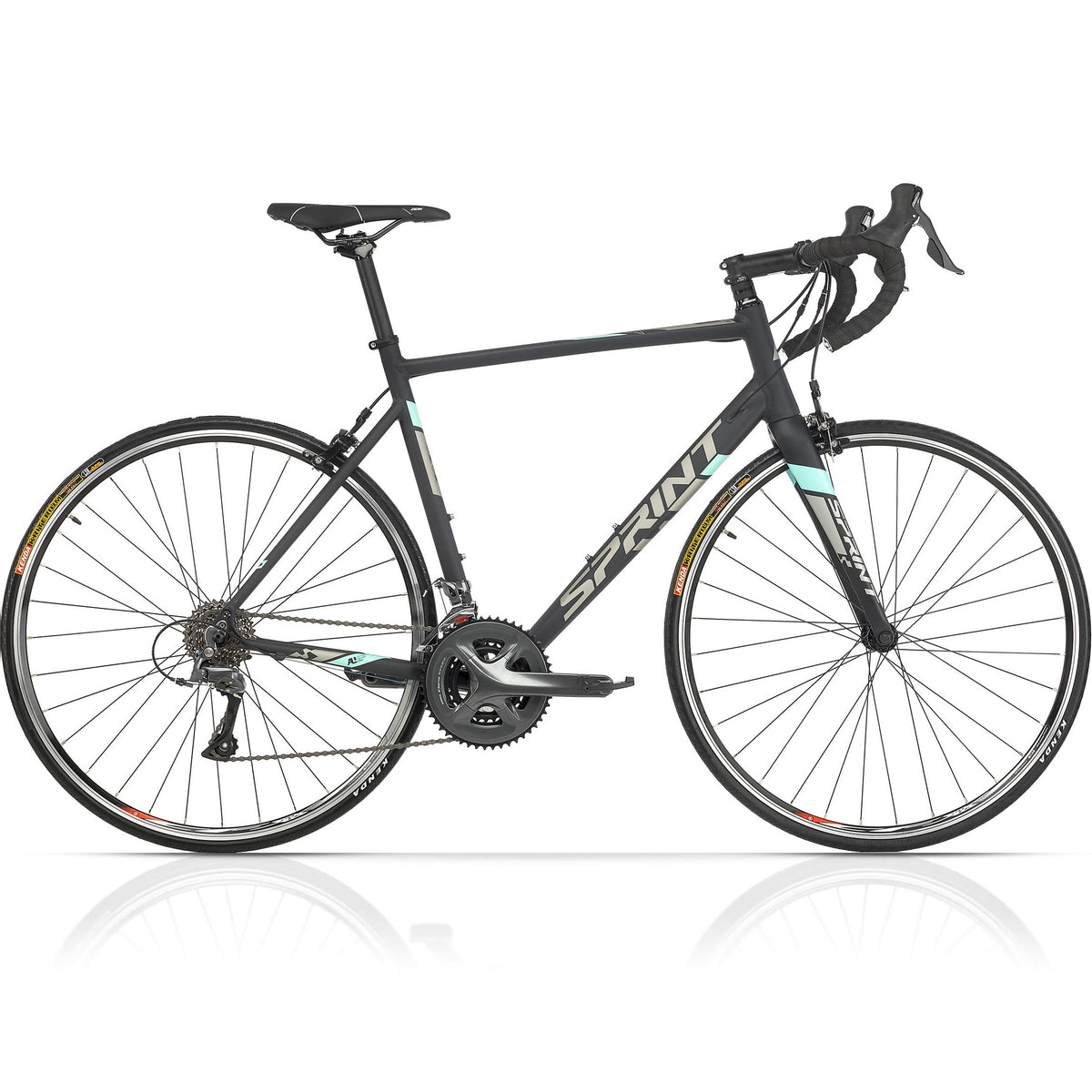 28" Herren Rennrad SPRINT MONZA RACE Fahrrad CARBON GABEL 2 x 8 Gang SHIMANO CLARIS RD-R2000 Black / Grey