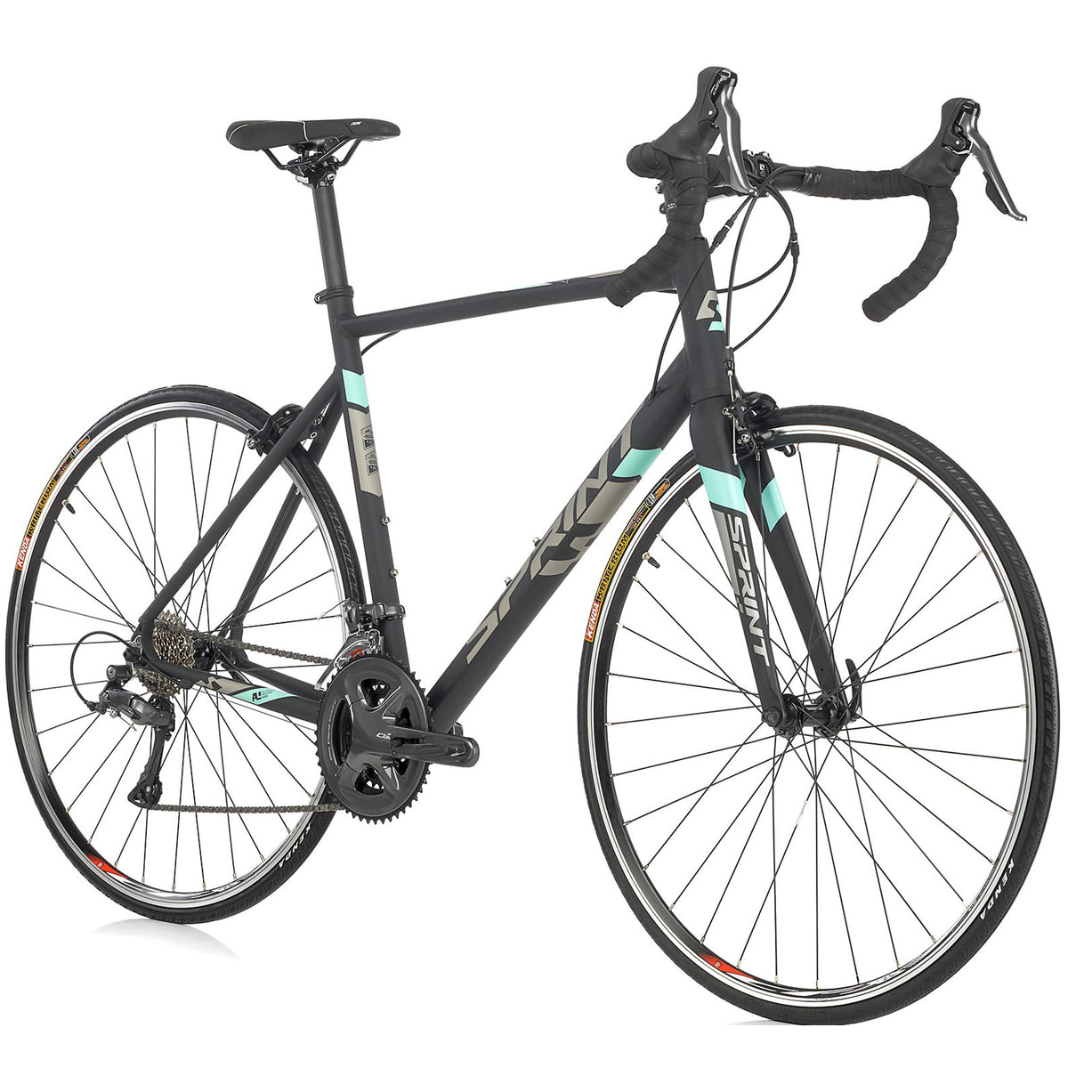 28" Herren Rennrad SPRINT MONZA RACE Fahrrad CARBON GABEL 2 x 8 Gang SHIMANO CLARIS RD-R2000 Black / Grey