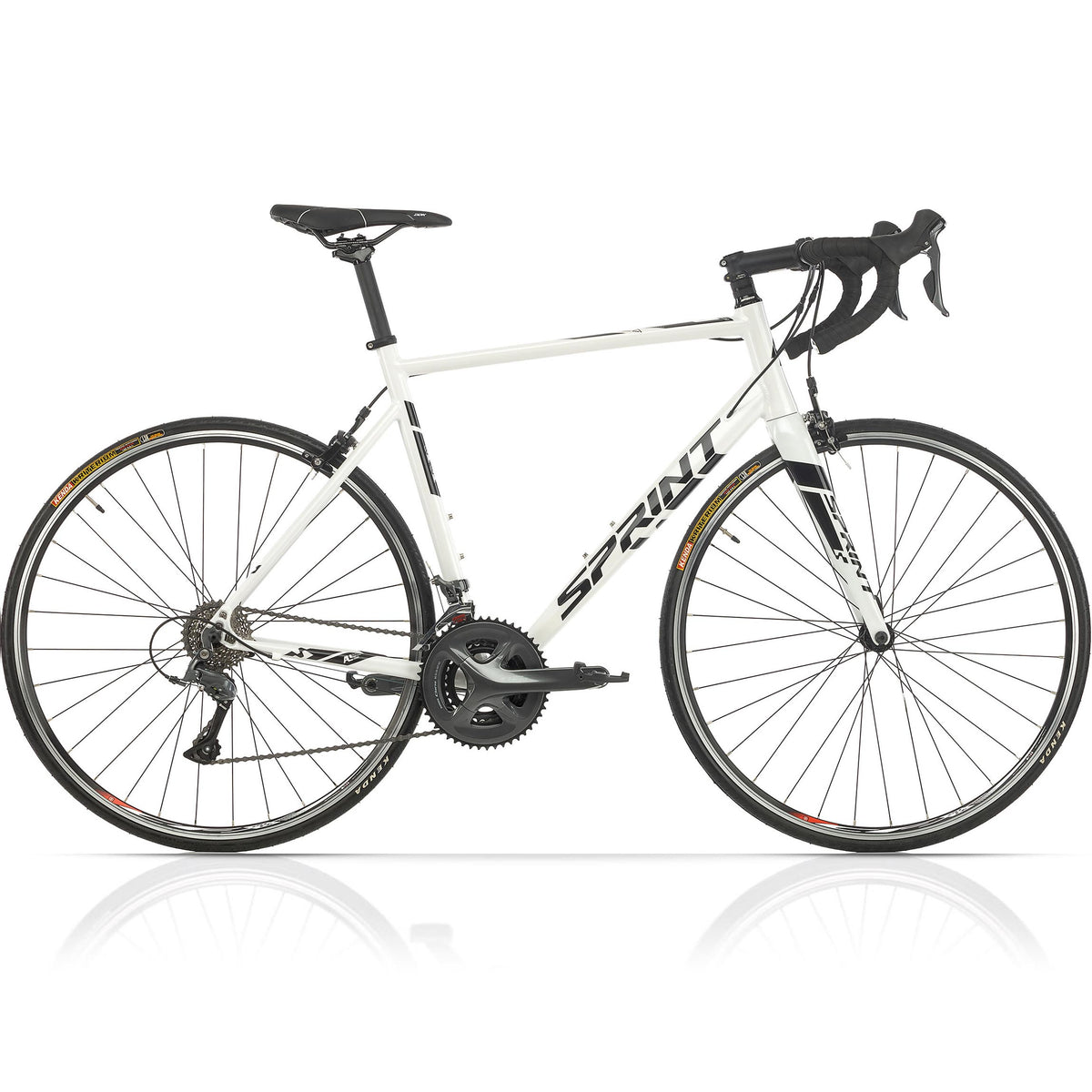 28" Herren Rennrad SPRINT MONZA RACE Fahrrad CARBON GABEL 2 x 8 Gang SHIMANO CLARIS RD-R2000 White / Black