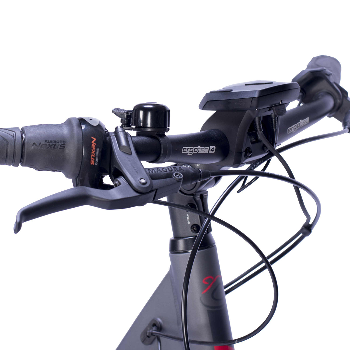 28" E-Bike City Fahrrad V-Tron RACK BOSCH ACTIVE LINE 400 Wh 7 GANG SHIMANO NEXUS RÜCKTRITTBREMSE Schwarz
