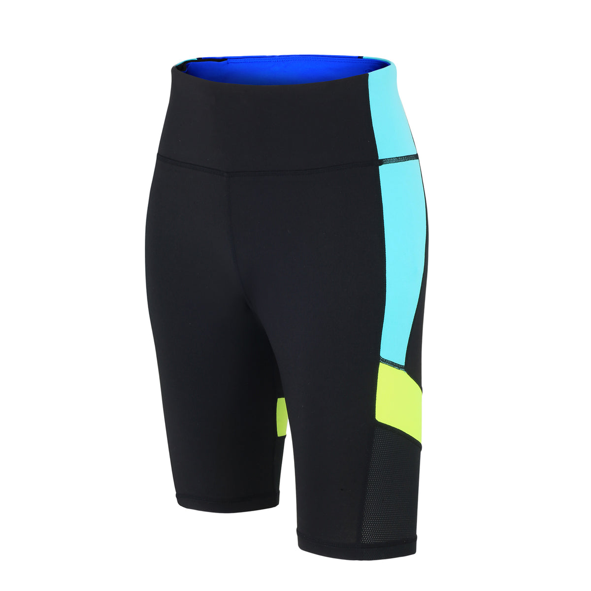 damen-laufhose-kurz-fitnesshose-xs-s-m-l-xl-xxl-schwarz-neon