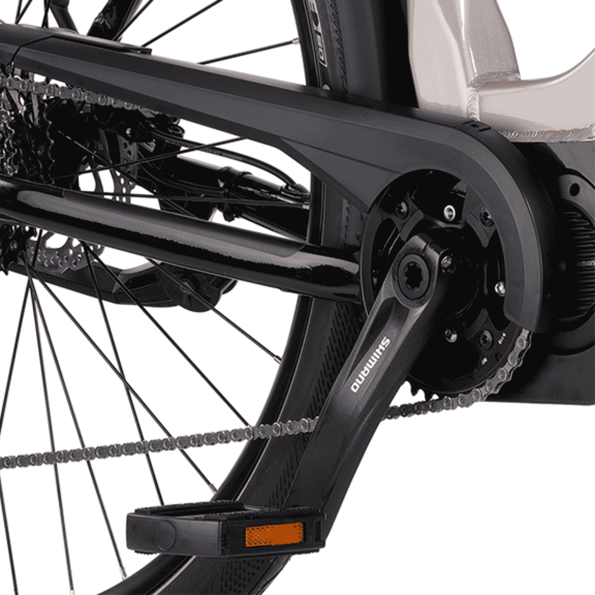 28"  VÉLO ÉLECTRIQUE FEMME LS TREKKING E-TOURING 12.8 CITY BIKE SHIMANO STEPS E7000 504 WH 10 VITESSES SHIMANO DEORE RD-M5130 SGS