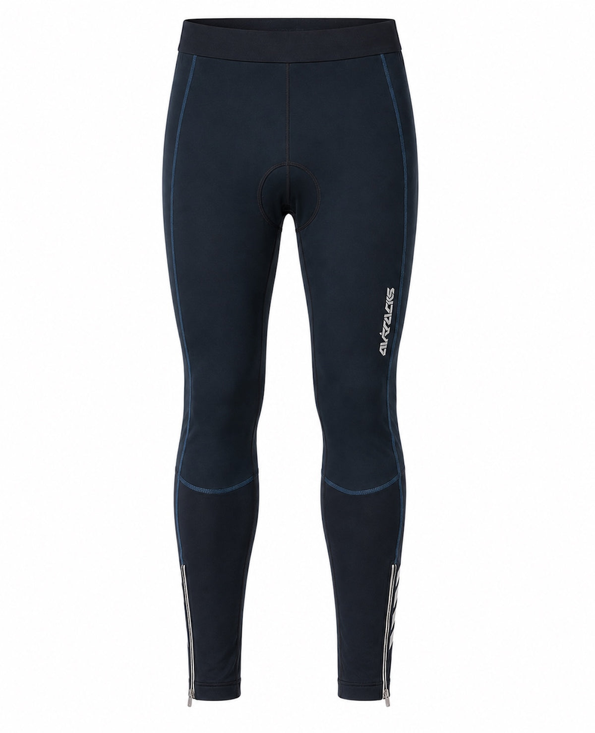 Herren Thermo Fahrradhose Lang Pro Schwarz-Blau