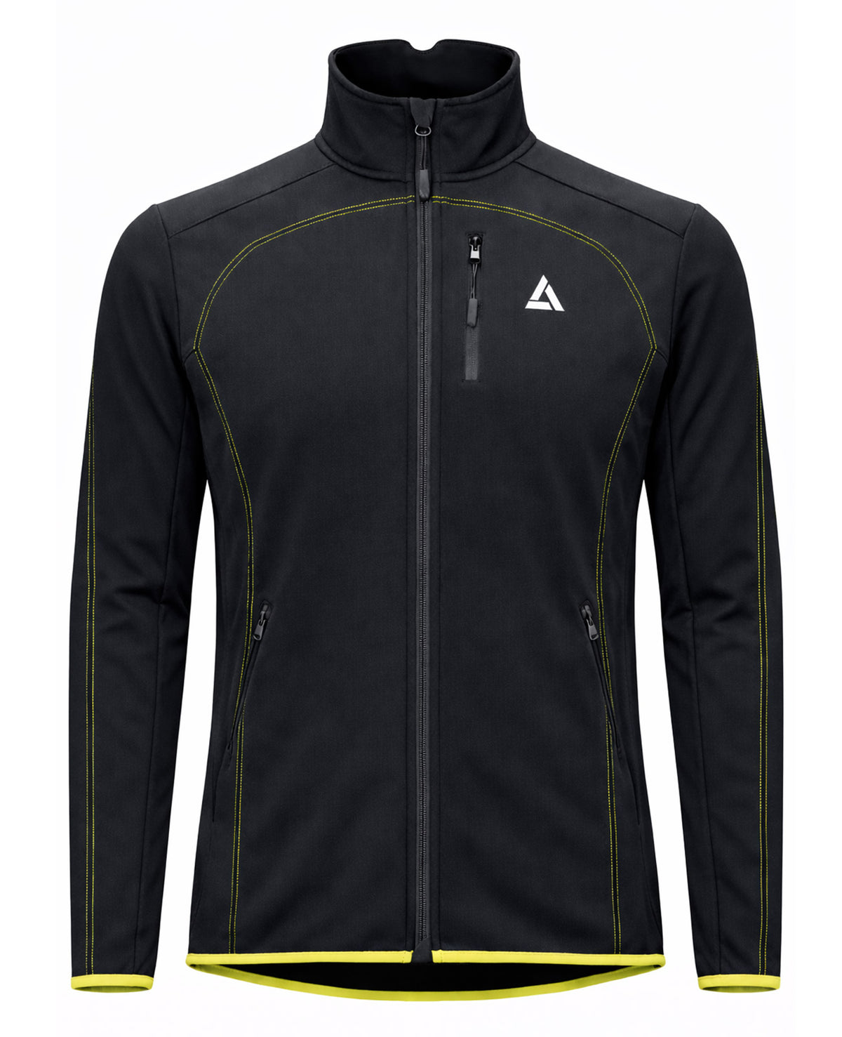 Herren Thermo Fahrradjacke Pro Line Schwarz Neon