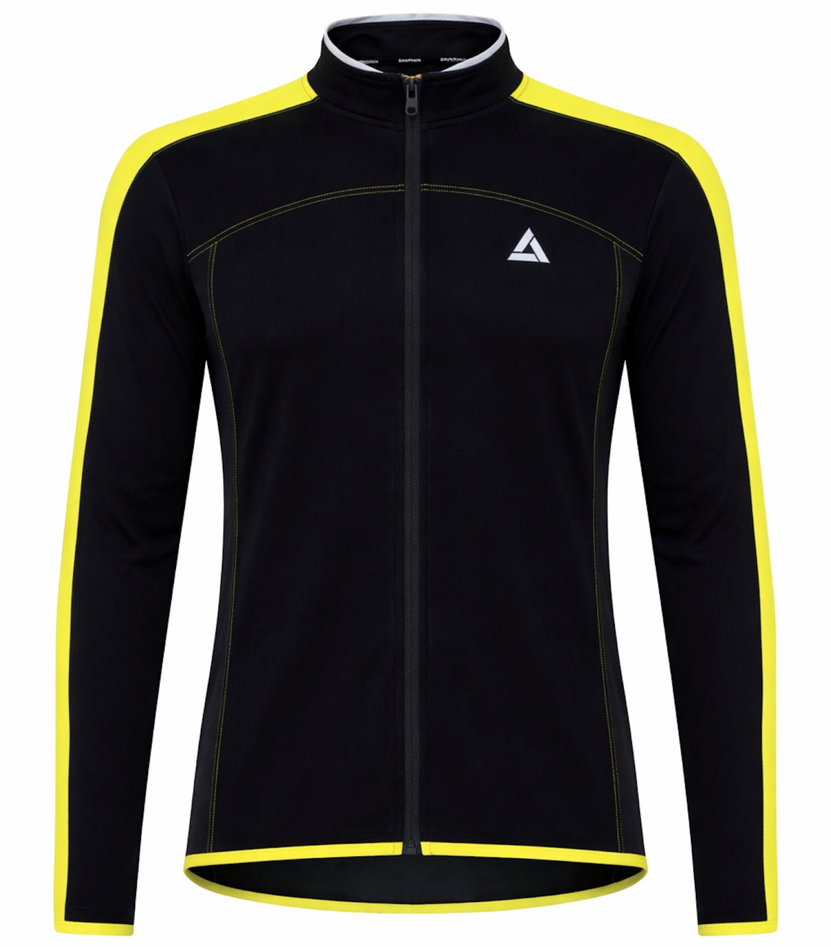 Herren Winter Fahrradtrikot Pro Line Langarm Fleece Thermoradtrikot Schwarz Neon