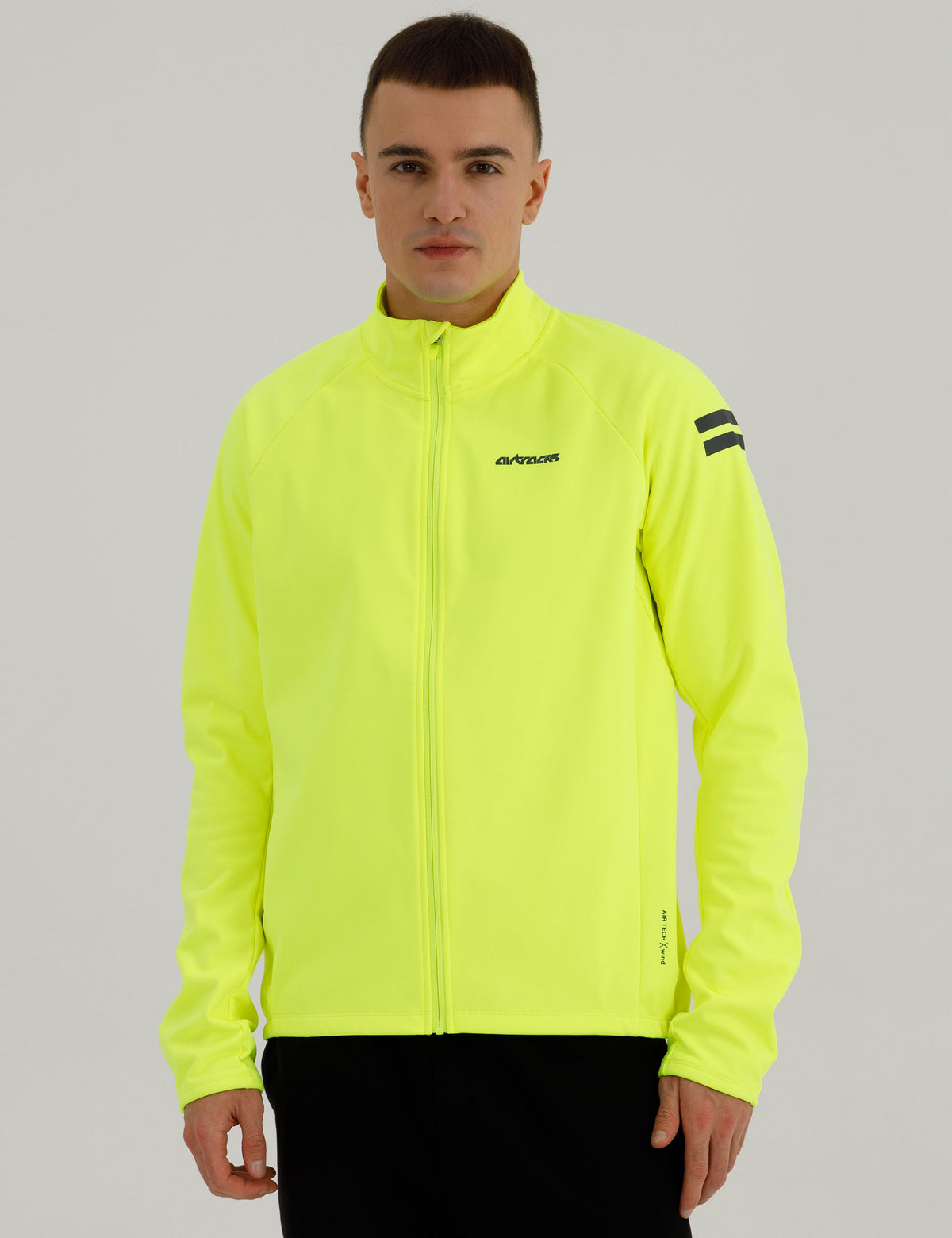 Herren Winter Fahrradjacke-Laufjacke Softshell Thermojacke Aktive Comfort Line Neon