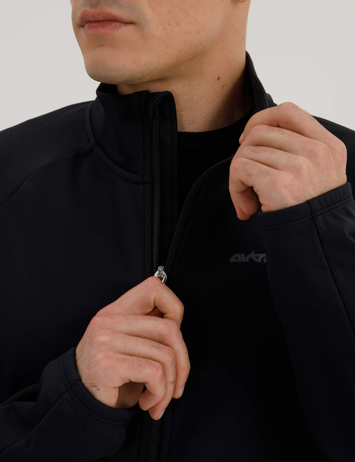 Herren Winter Fahrradjacke-Laufjacke Softshell Thermojacke Aktive Comfort Line Schwarz