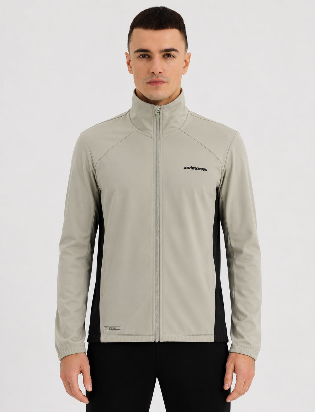 Herren Winter Fahrradjacke Softshell Thermoradjacke Advance Line Schwarz-Grau