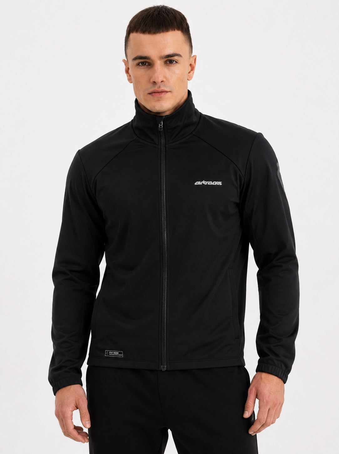 Herren Winter Fahrradjacke Softshell Thermoradjacke Advance Line Schwarz