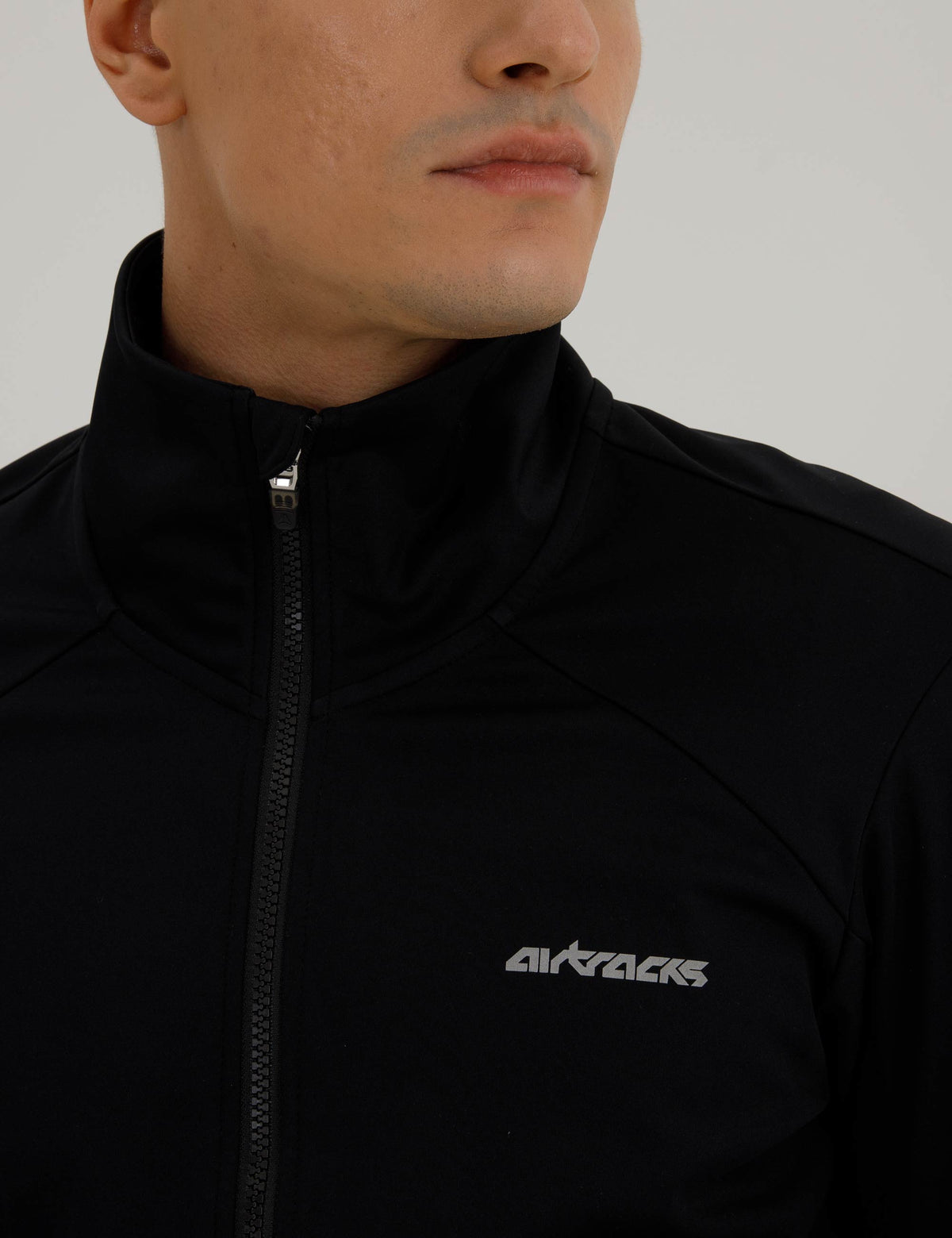 Herren Winter Fahrradjacke Softshell Thermoradjacke Advance Line Schwarz
