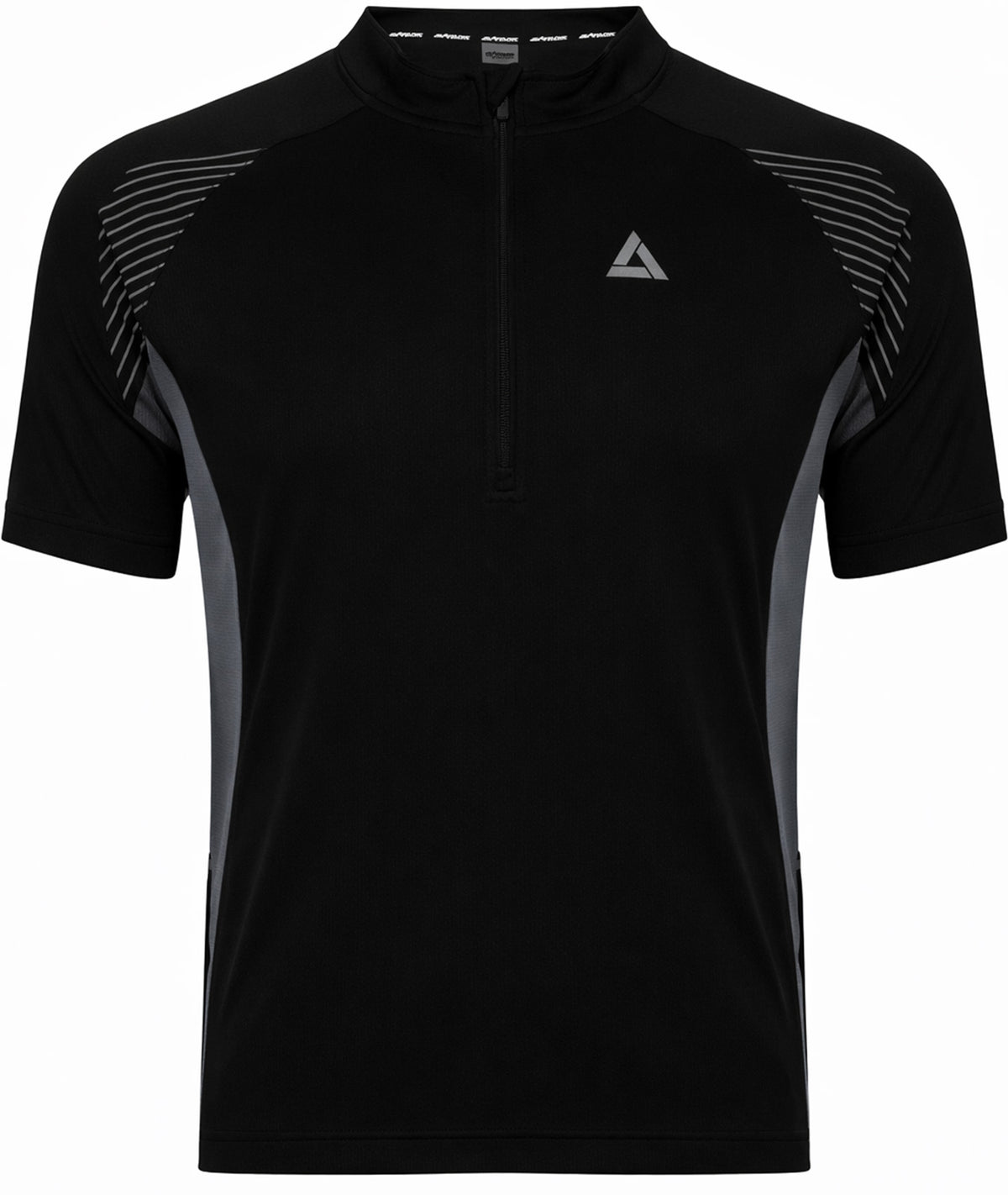 Herren Fahrradtrikot Kurzarm Radtrikot Team II Schwarz-Grau