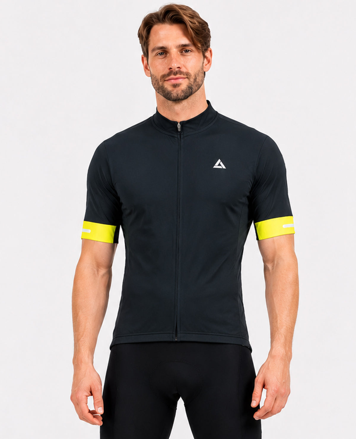Herren Fahrradtrikot Kurzarm Radtrikot Pro Team Line II Schwarz