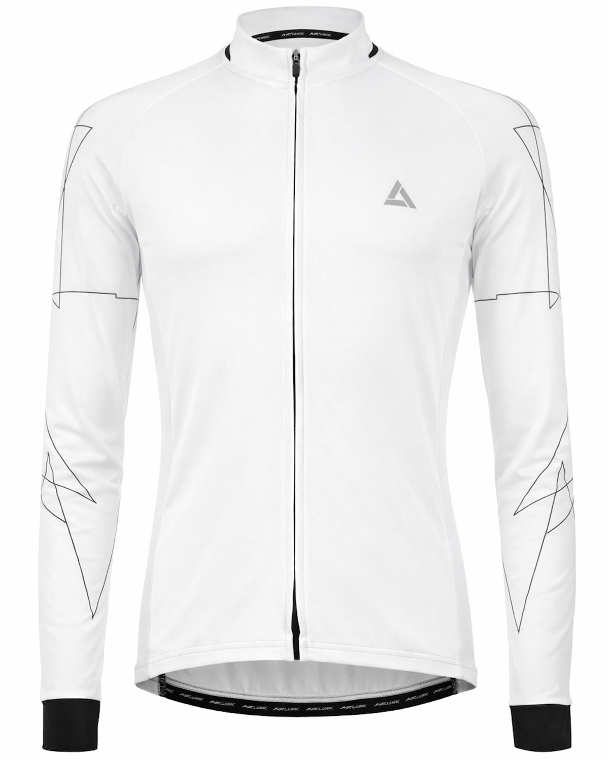Herren Fahrradtrikot Langarm Pro Line Weiss