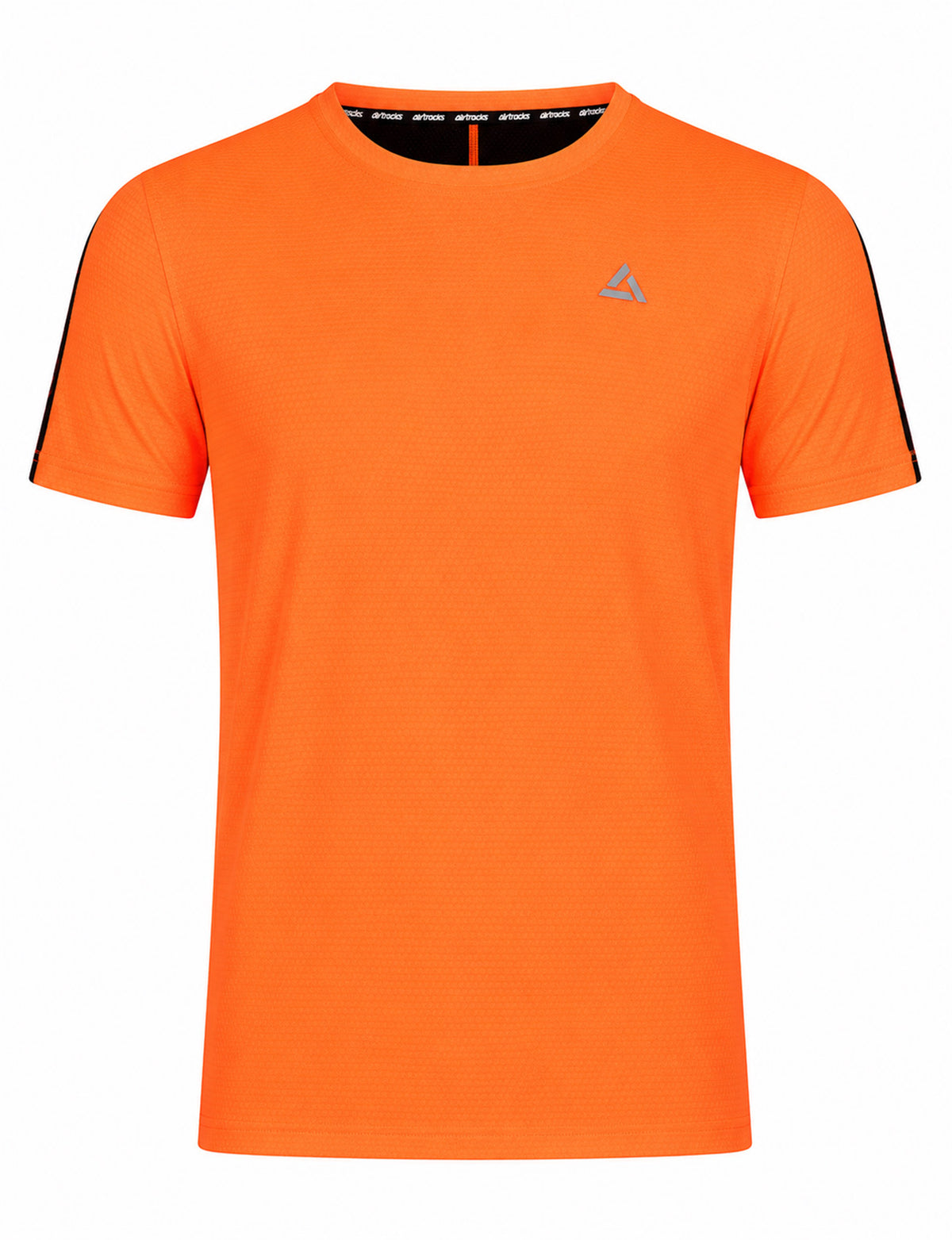 Herren Funktions Laufshirt Kurzarm Pro Line Orange Schwarz